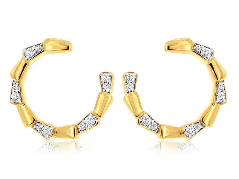 Diamond Detail Hoop Earrings