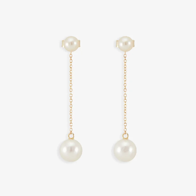 Double Swinging Pearl Earrings | E8102P