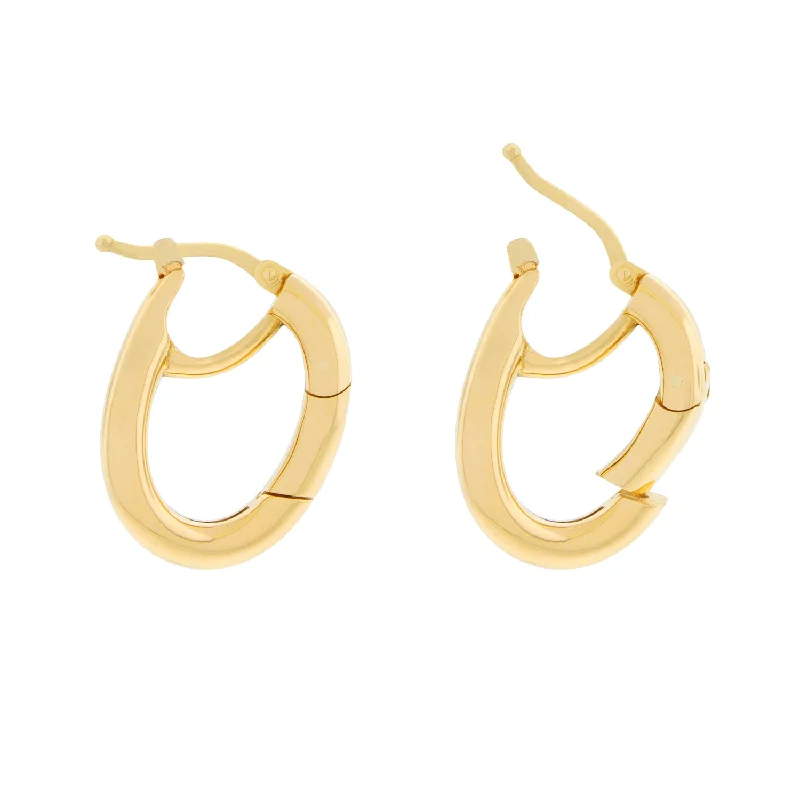 Gold Carabiner Earring