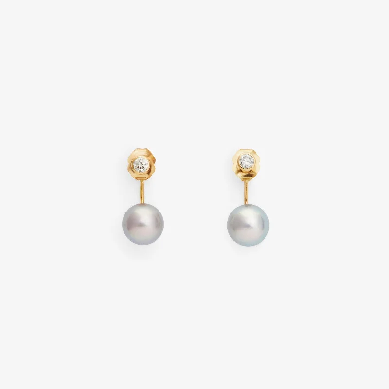 Grey Pearl Diamond Darling Studs | E7102PGW