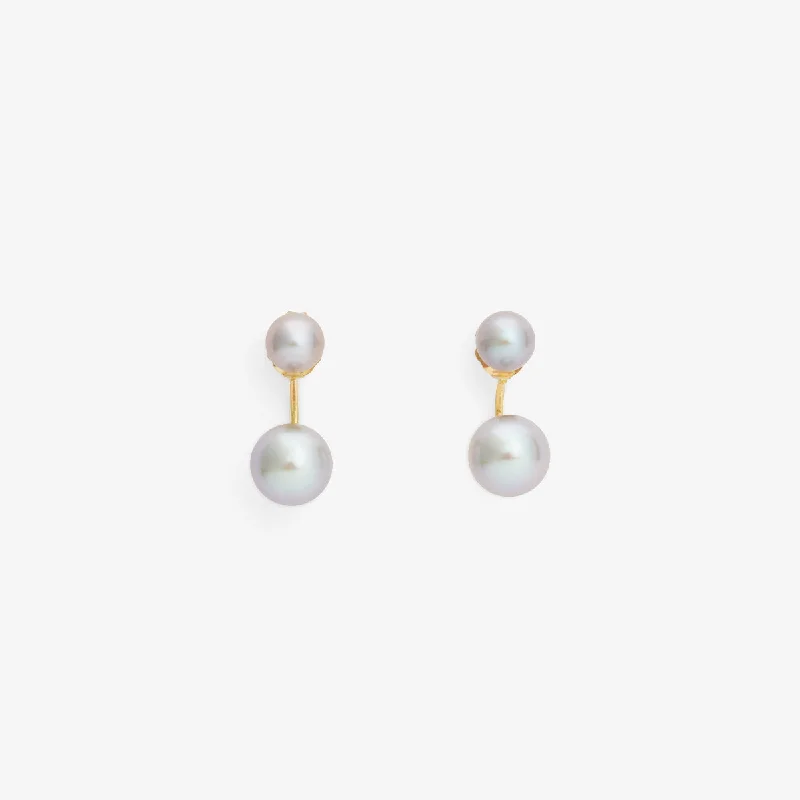 Grey Pearl Sister Studs | E7002PG