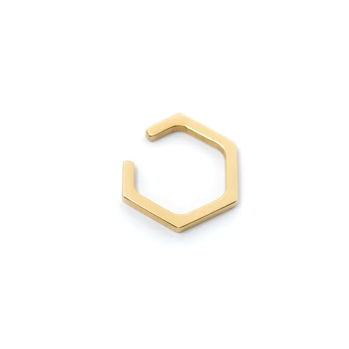 Hex Skinny Gold Ear Cuff