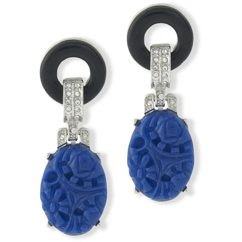 Lapis Art Deco Earring