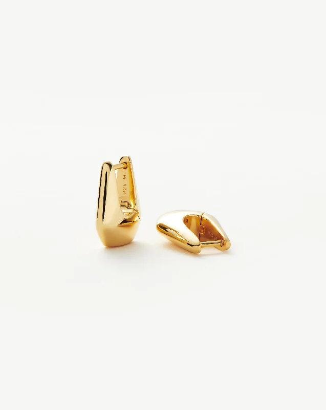 Lucy Williams Arco Small Hoop Earrings  | 18ct Gold Vermeil