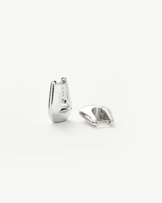 Lucy Williams Arco Small Hoop Earrings  | Sterling Silver