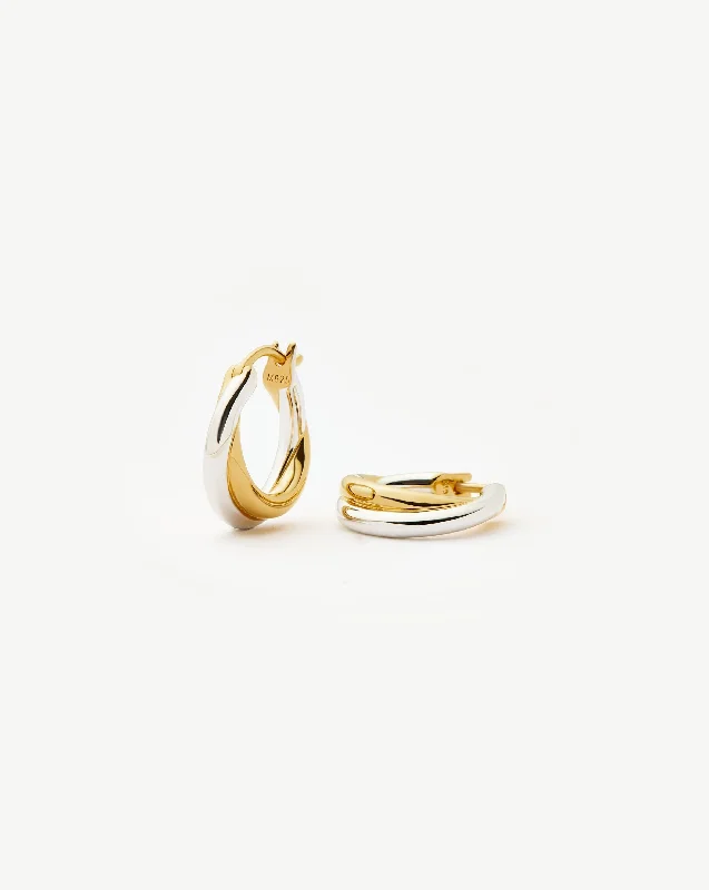 Lucy Williams Entwine Small Hoop Earrings  | Mixed Metal