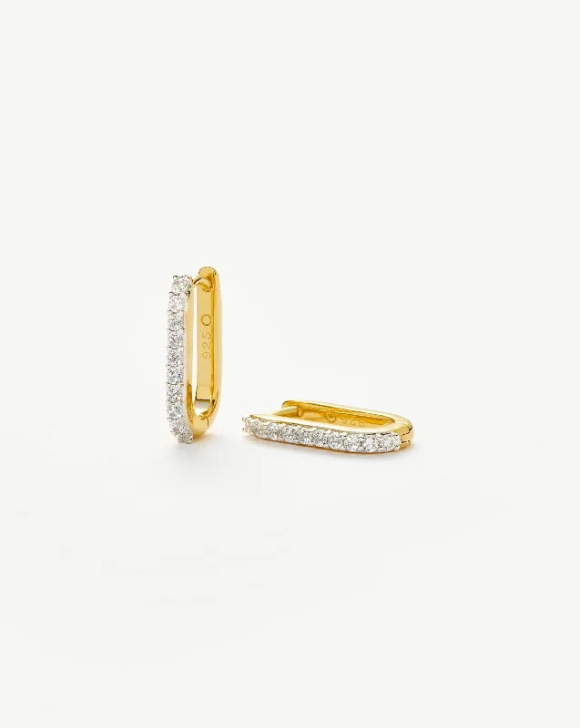 Pave Ovate Small | 18ct Recycled Gold Vermeil on Recycled Sterling Silver