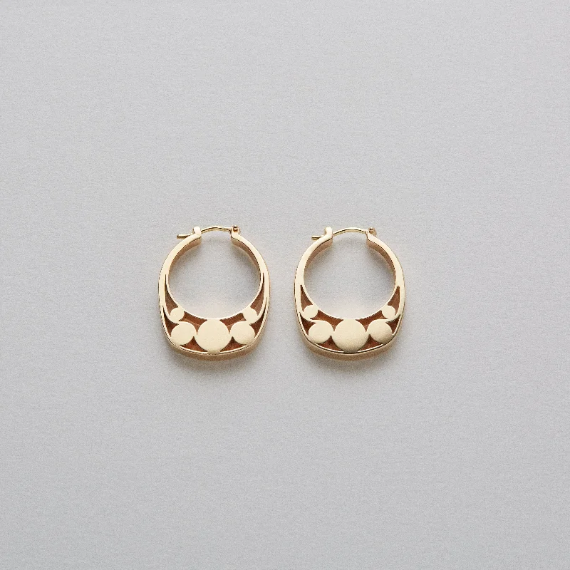 Slice of Ring Earrings QUATRO in Gold