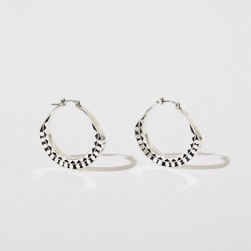 Slice of Ring Earrings SEI in Silver