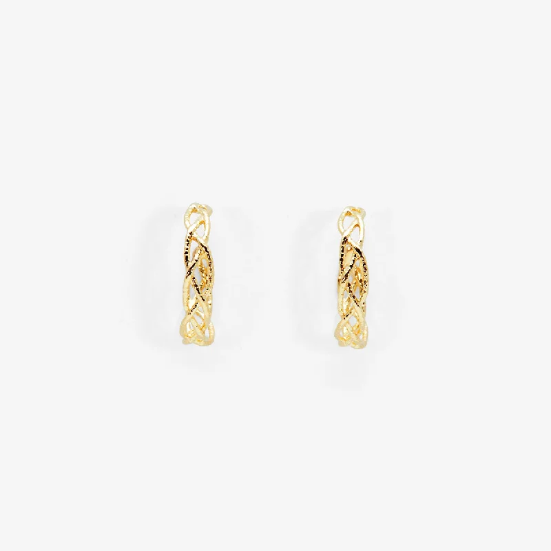 Small Braided Hoop Earrings | E8701