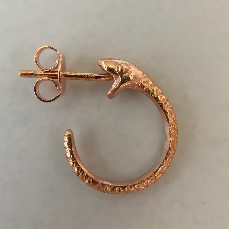 Small Snakebite Hoops 10K Gold