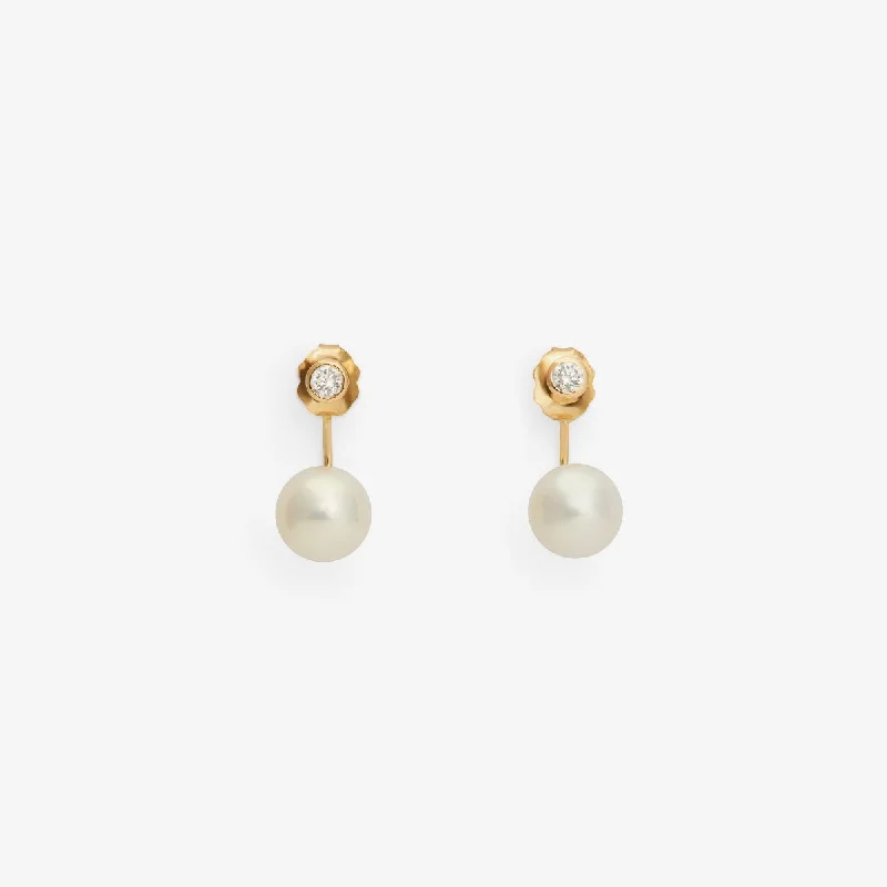 White Pearl Diamond Darling Studs | E7102PW