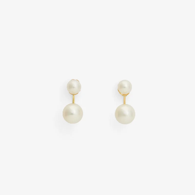 White Pearl Sister Studs | E7002P