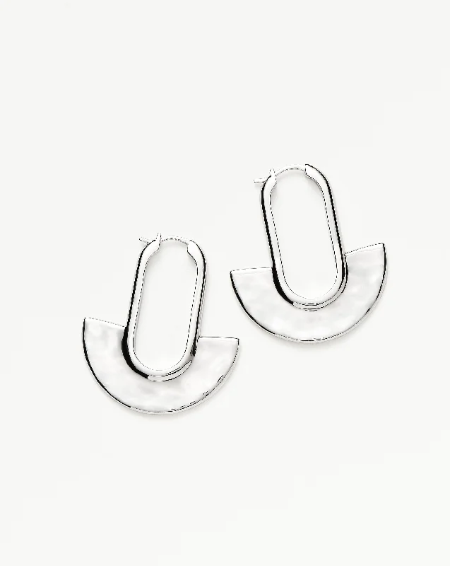 Zenyu Fan Medium Hoop Earrings