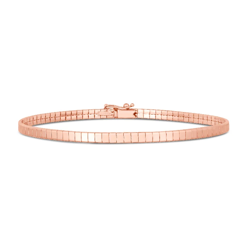 14K Brick Omega Bracelet