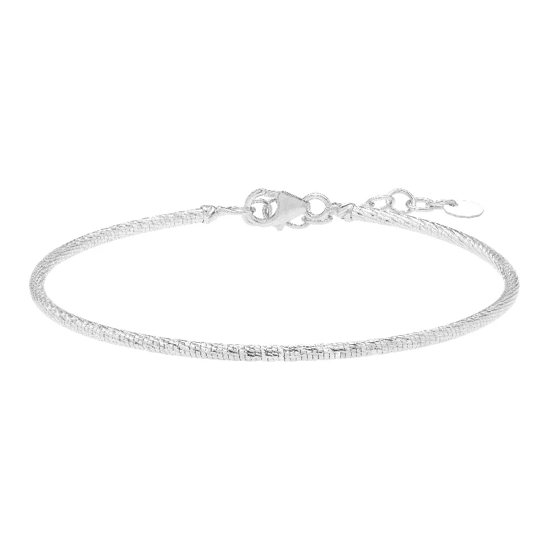 14K Diamond Cut Stack Bangle