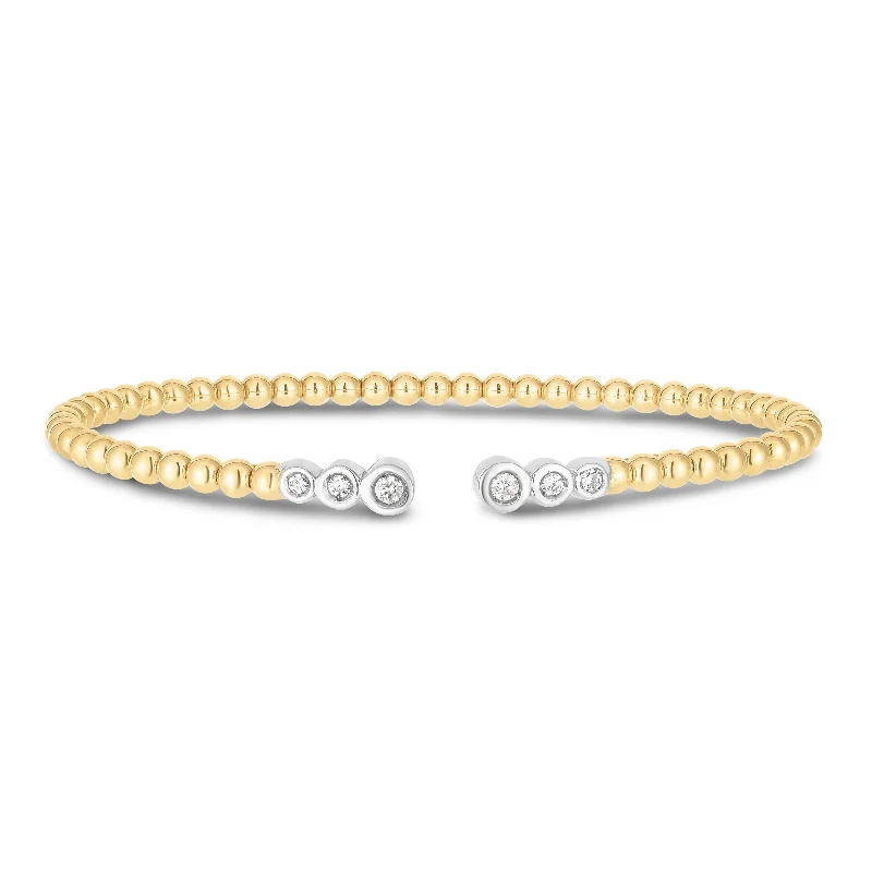 14K Diamond Pallina Bead Bracelet