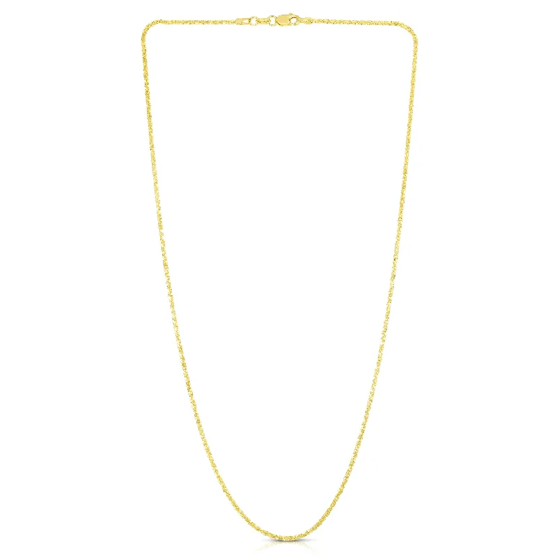 14K Gold 1.5mm Sparkle Chain