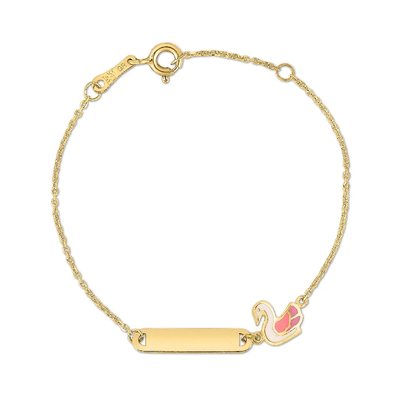 14K Swan Childrens Bracelet