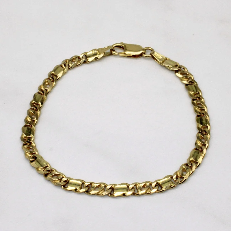 18k Yellow Gold Figarucci Link Bracelet | 8" |