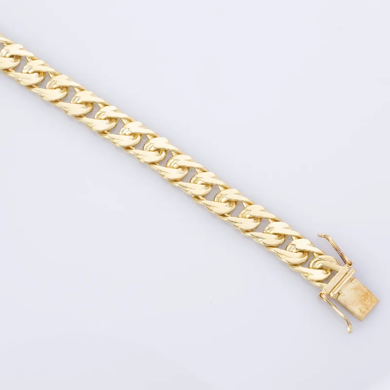 18k Yellow Gold Curb Chain Bracelet  | 8" |