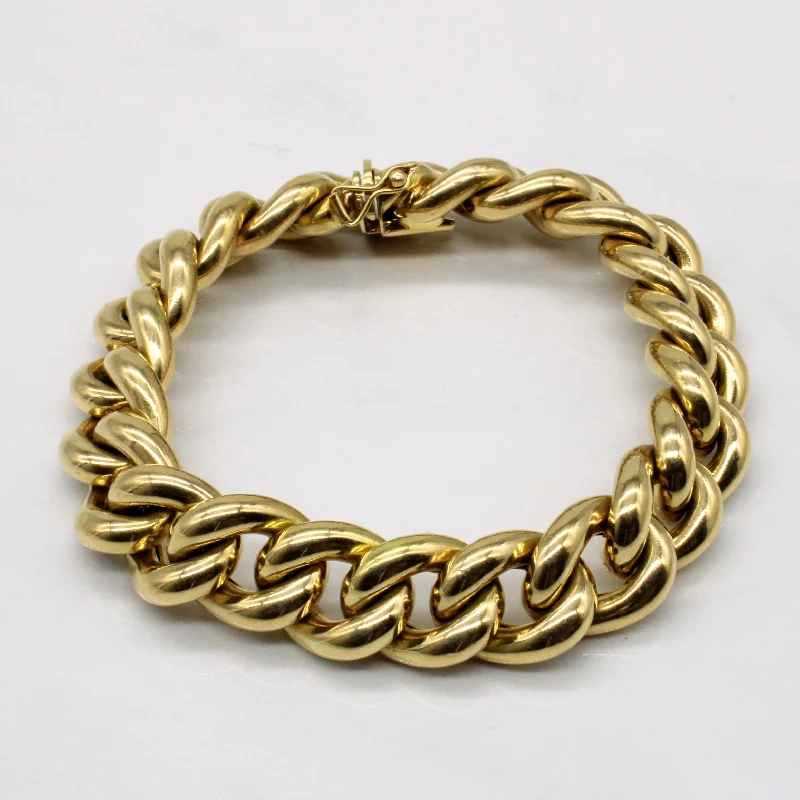 18k Yellow Gold Curb Link Bracelet | 7.75" |