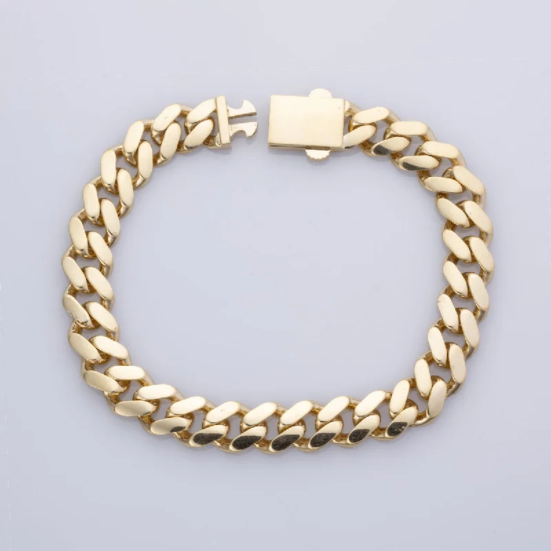 18k Yellow Gold Curb Chain Bracelet  | 8.75" |