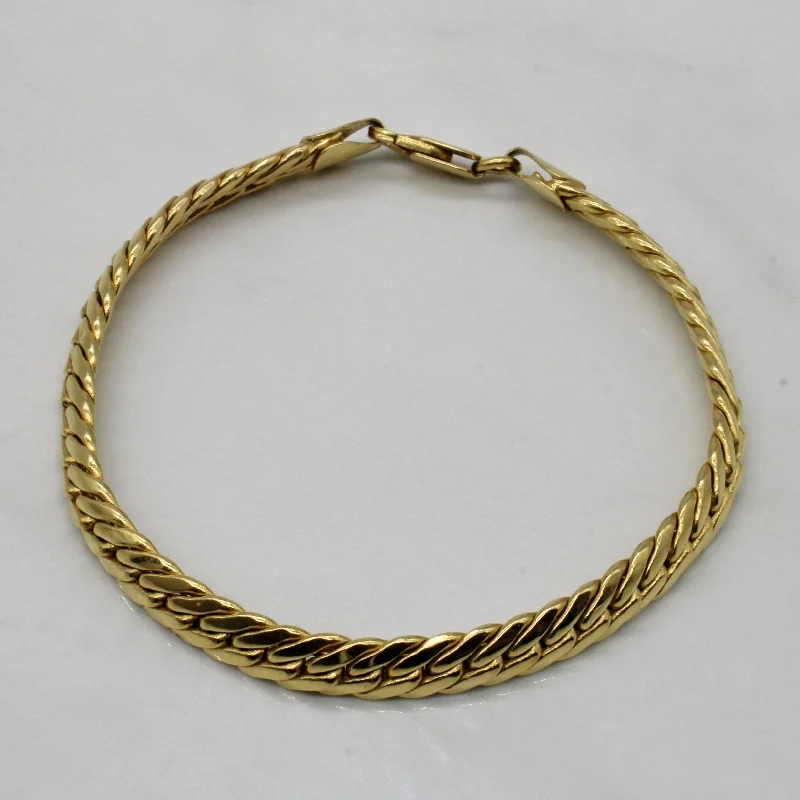 18k Yellow Gold Cuban Link Bracelet | 8" |