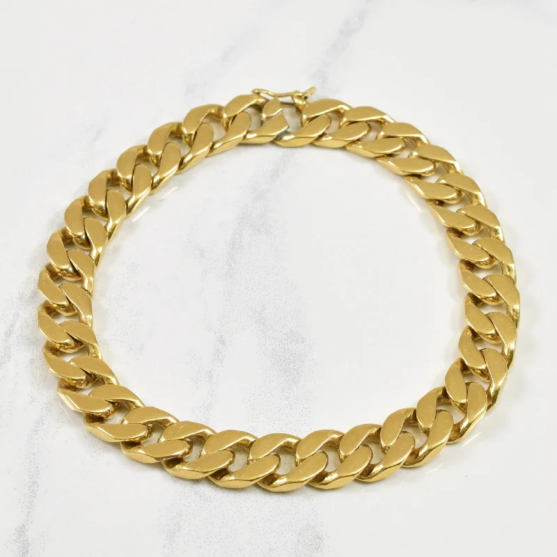 18k Yellow Gold Curb Link Bracelet | 7" |