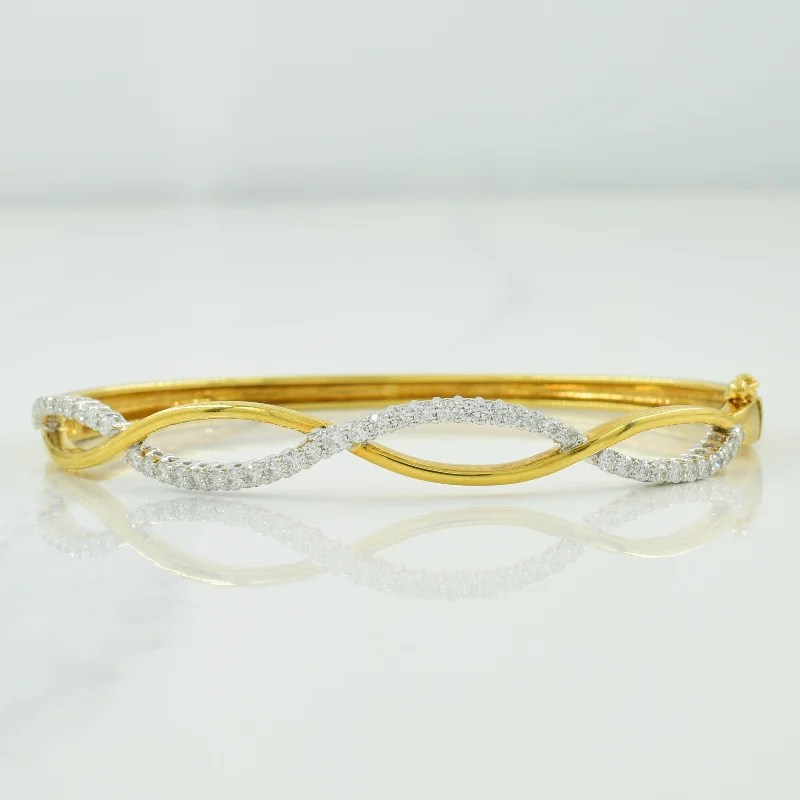 18k Yellow Gold Diamond Infinity Bracelet | 0.90ctw | 7.5" |