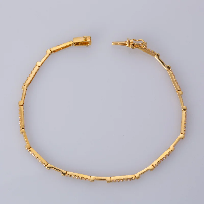 18K Yellow Gold Diamond Bracelet | 0.91ctw | 7"