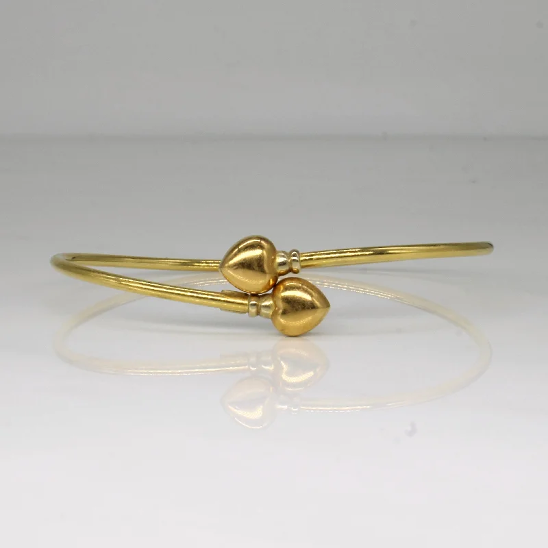 18k Yellow Gold Heart Bracelet | 8" |