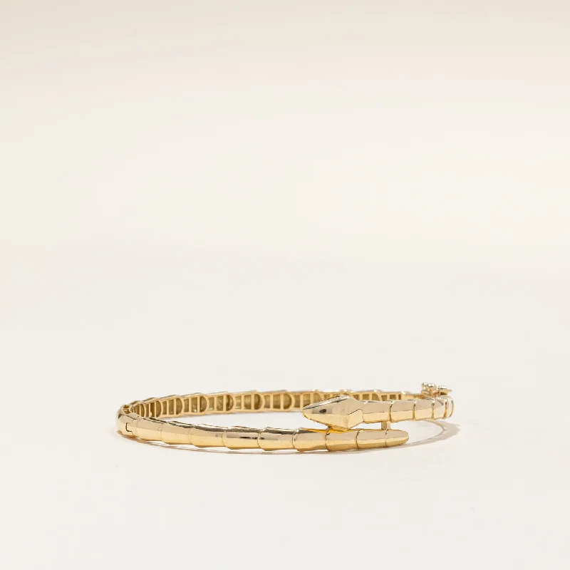 18k Yellow Gold Snake Bracelet | 6.5" |