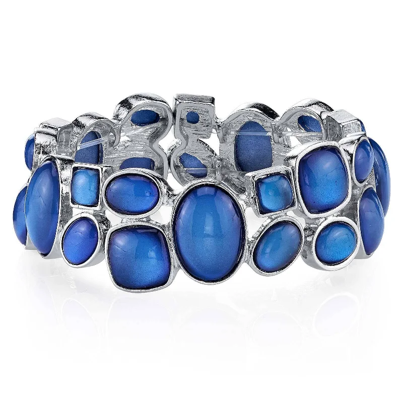 2028 Jewelry Retro Multi Shape Stone Stretch Bracelet