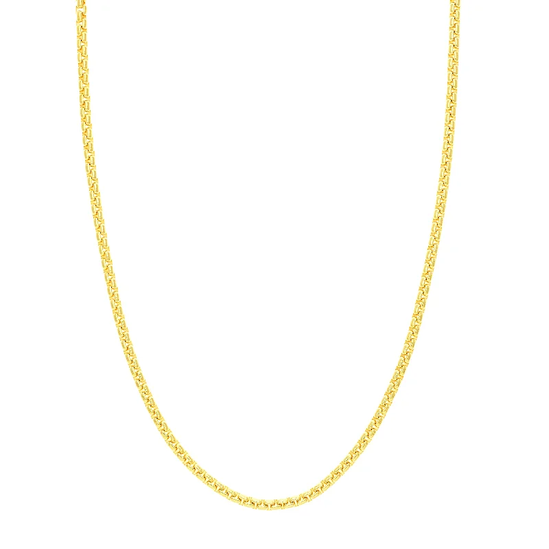 3.95mm Solid Round Box Chain with Lobster Lock