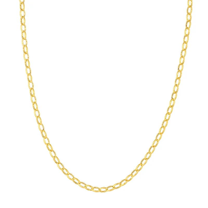 4.5mm Hollow Oval Forzentina Chain with Pear Lock