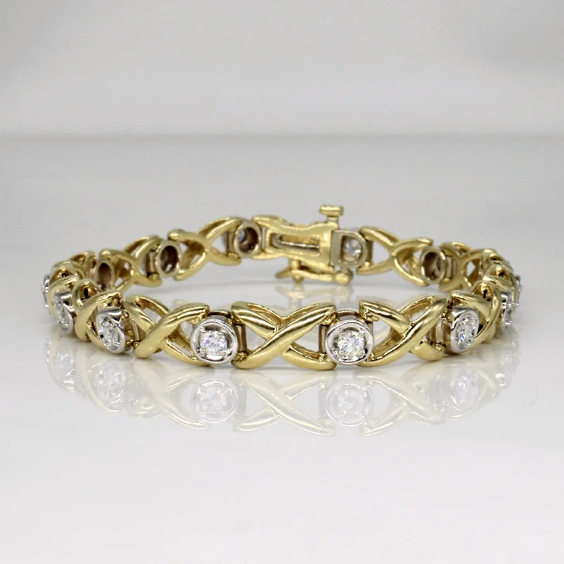 Bezel Set Diamond Bracelet | 1.00ctw | 7" |