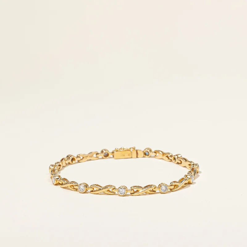 Bezel Set Diamond Bracelet | 1.65ctw | 8" |