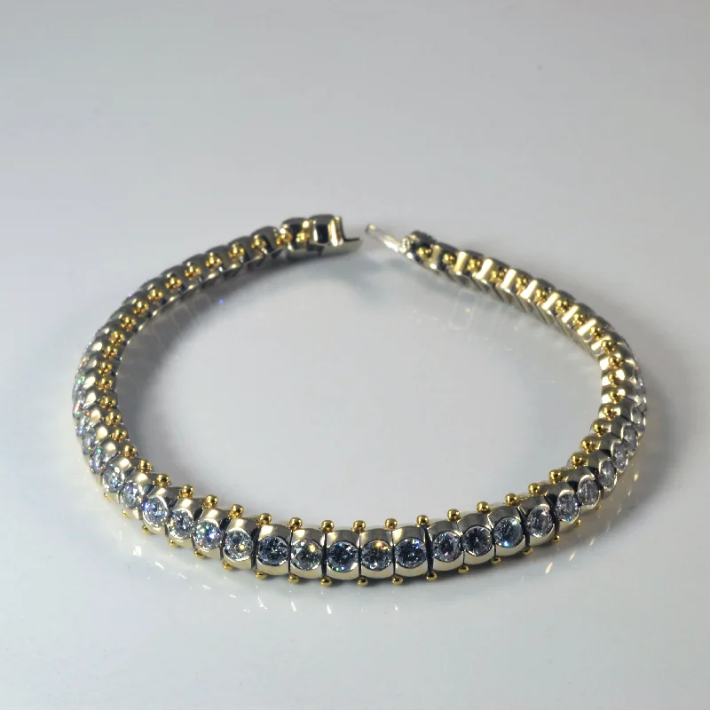 Bezel Set Diamond Tennis Bracelet | 4.68ctw | 7" |