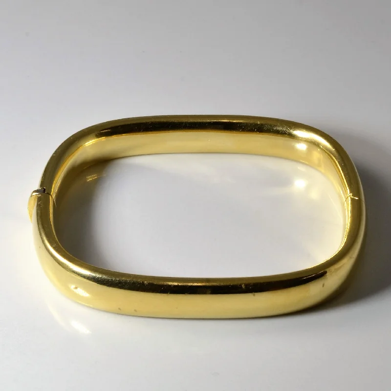 Birks' Yellow Gold Plain Bangle | 7.5" |