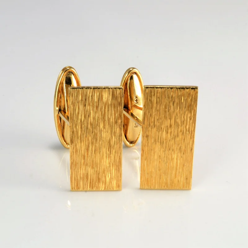 Birks' Brushed Gold Cufflinks