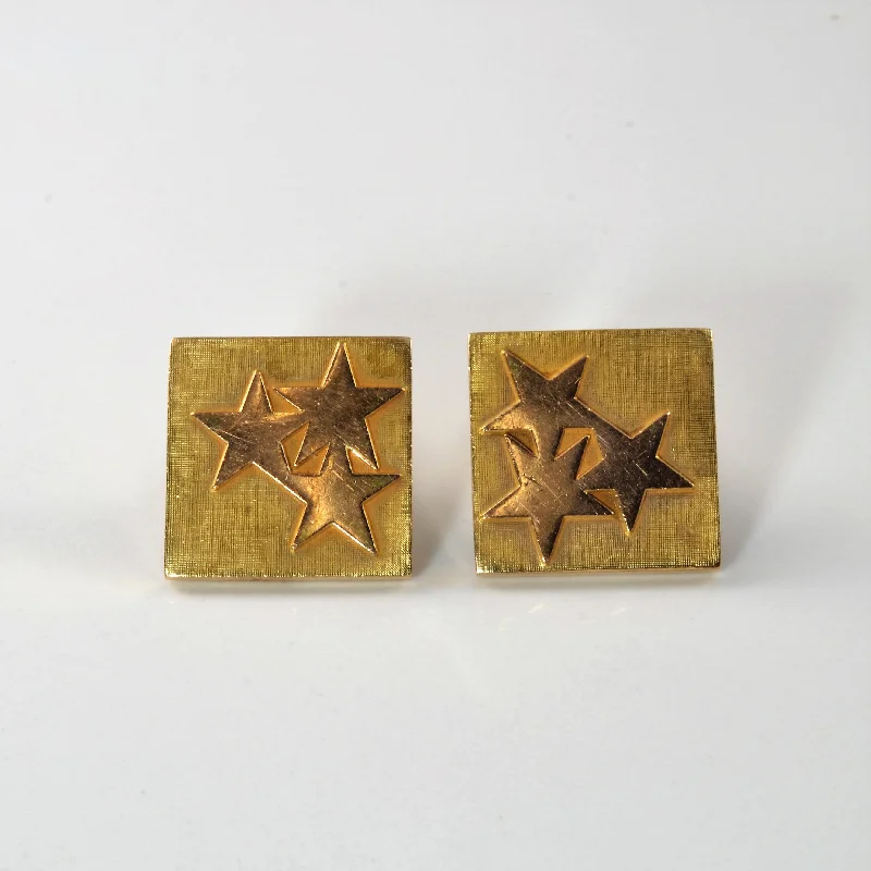 Birks' Yellow Gold Star Cufflinks |