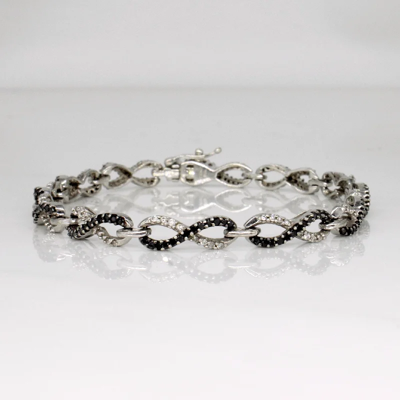 Black & White Diamond Bracelet | 0.78ctw, 0.48ctw | 7.5" |