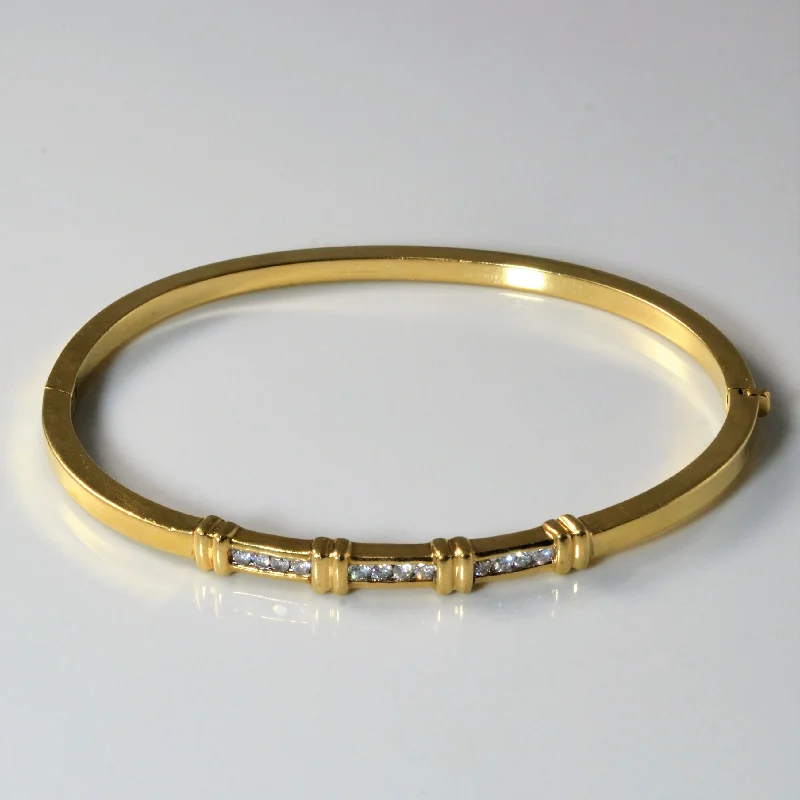 Channel Set Diamond Bangle | 0.24ctw | 8" |