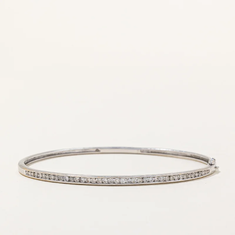 Channel Set Diamond Bangle | 0.70ctw | 8" |