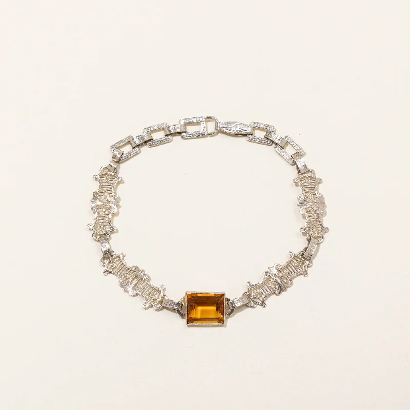 Citrine Pendant Bracelet | 2.85ct | 7" |