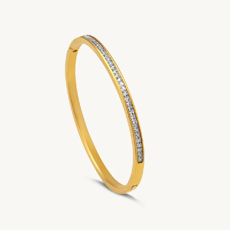 Sparkling Line Bangle Bracelet