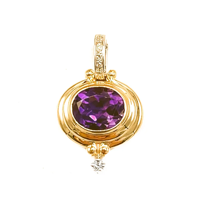 Amethyst and Diamond Pendant Enhancer