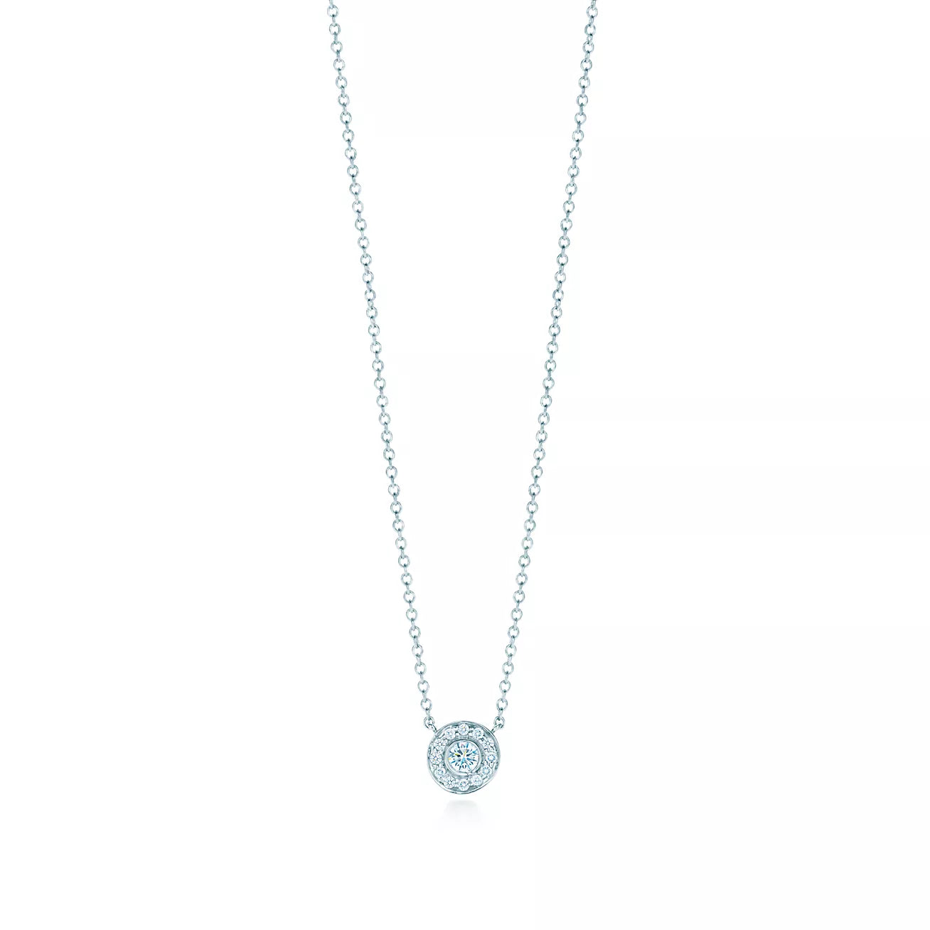 Tiffany and Co. Circlet Diamond Pendant Necklace