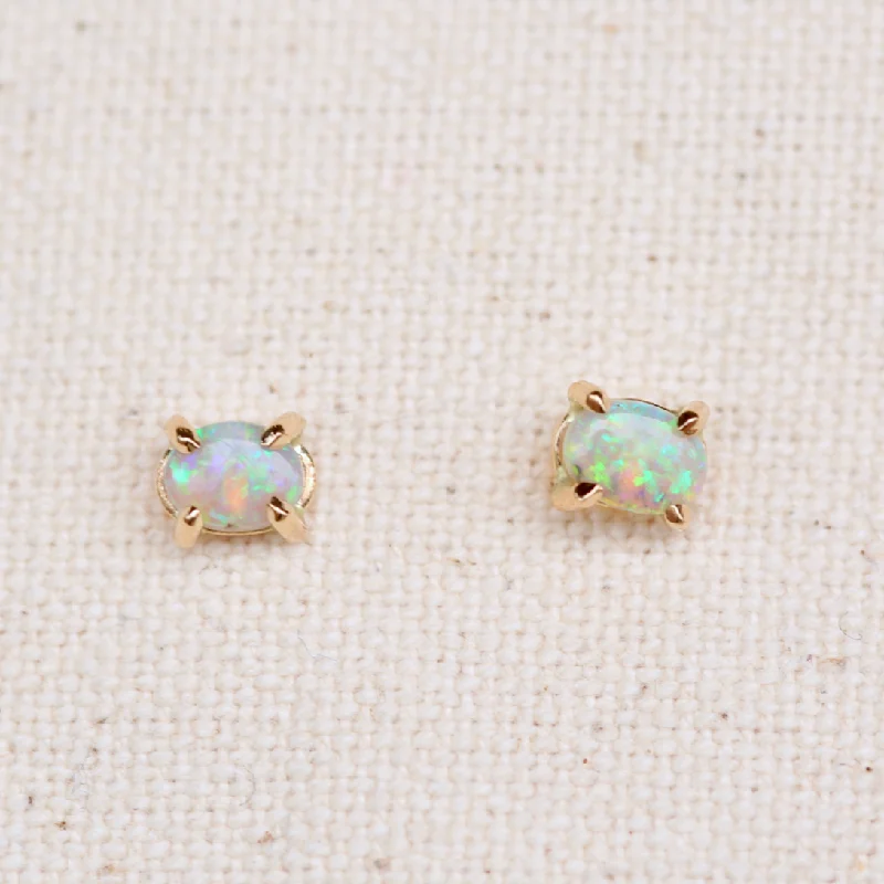 14k Opal Studs